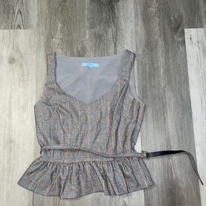 Gray plaid with cute plaid belt